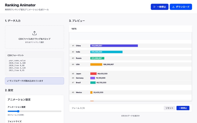 Ranking Animator